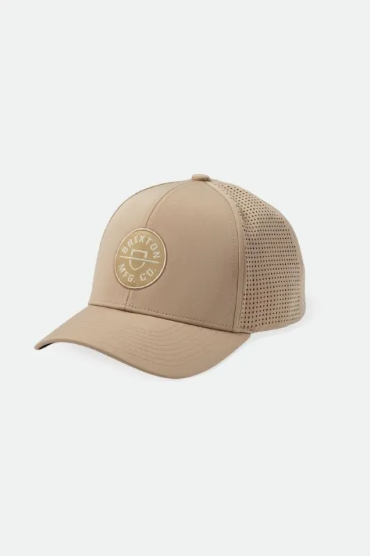 Crest Netplus MP Snapback - Sand/Sand sold by Brixton