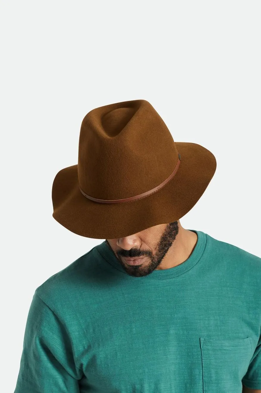 Wesley Packable Fedora - Coffee sold by Brixton product image thumbnail 3
