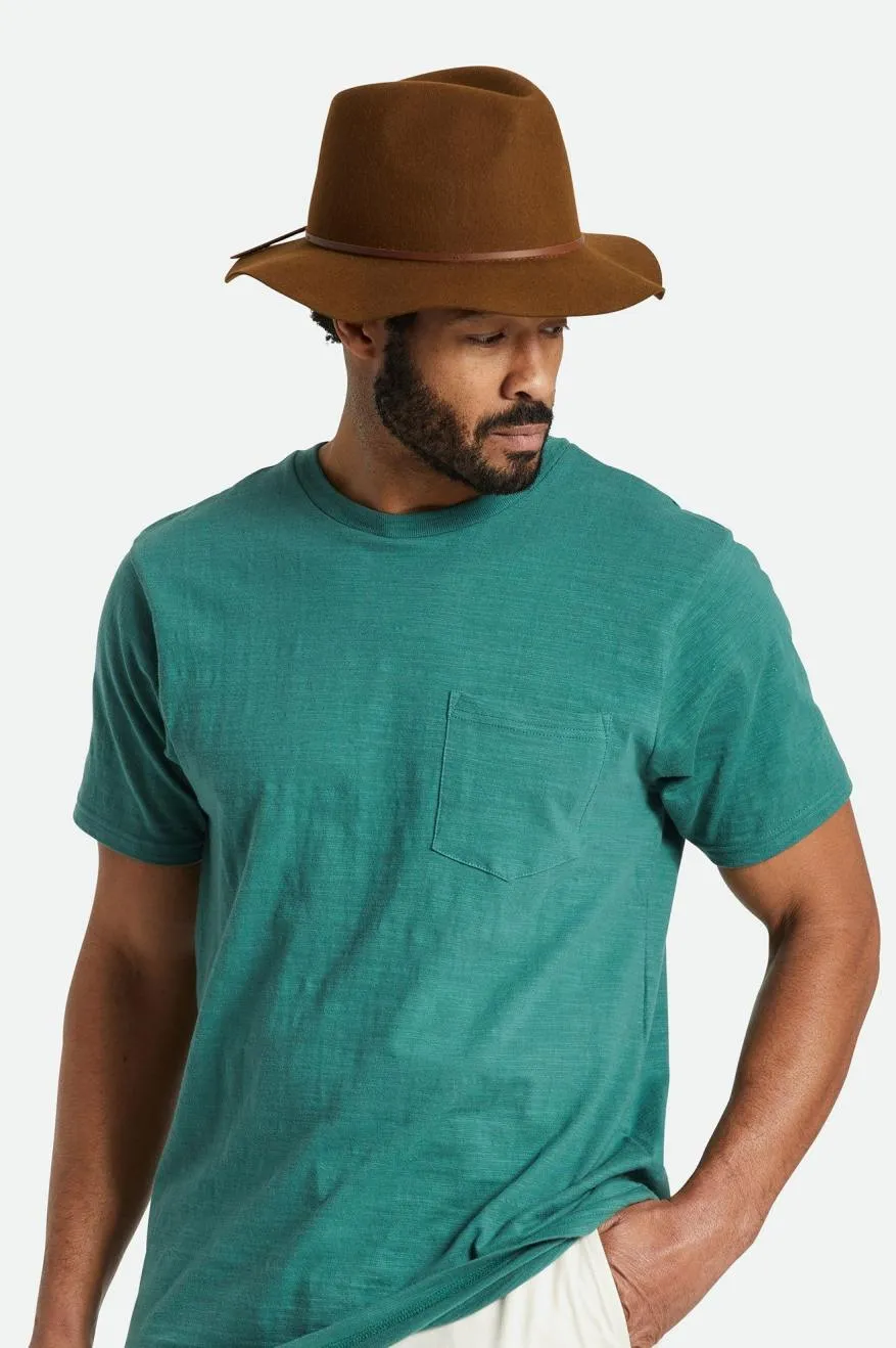 Wesley Packable Fedora - Coffee sold by Brixton product image thumbnail 2
