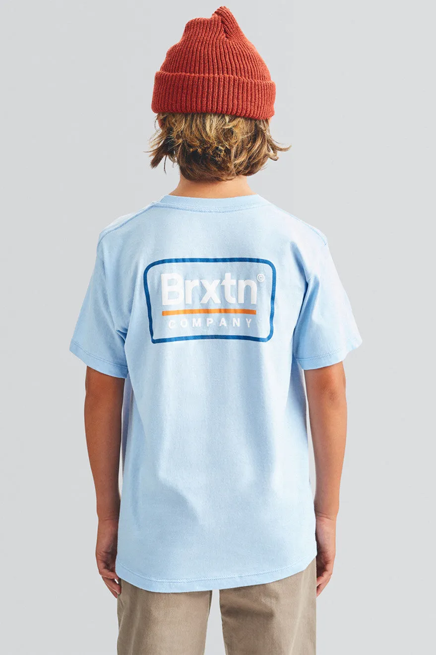Boys Palmer S/S Standard Tee - Light Blue sold by Brixton product image thumbnail 2
