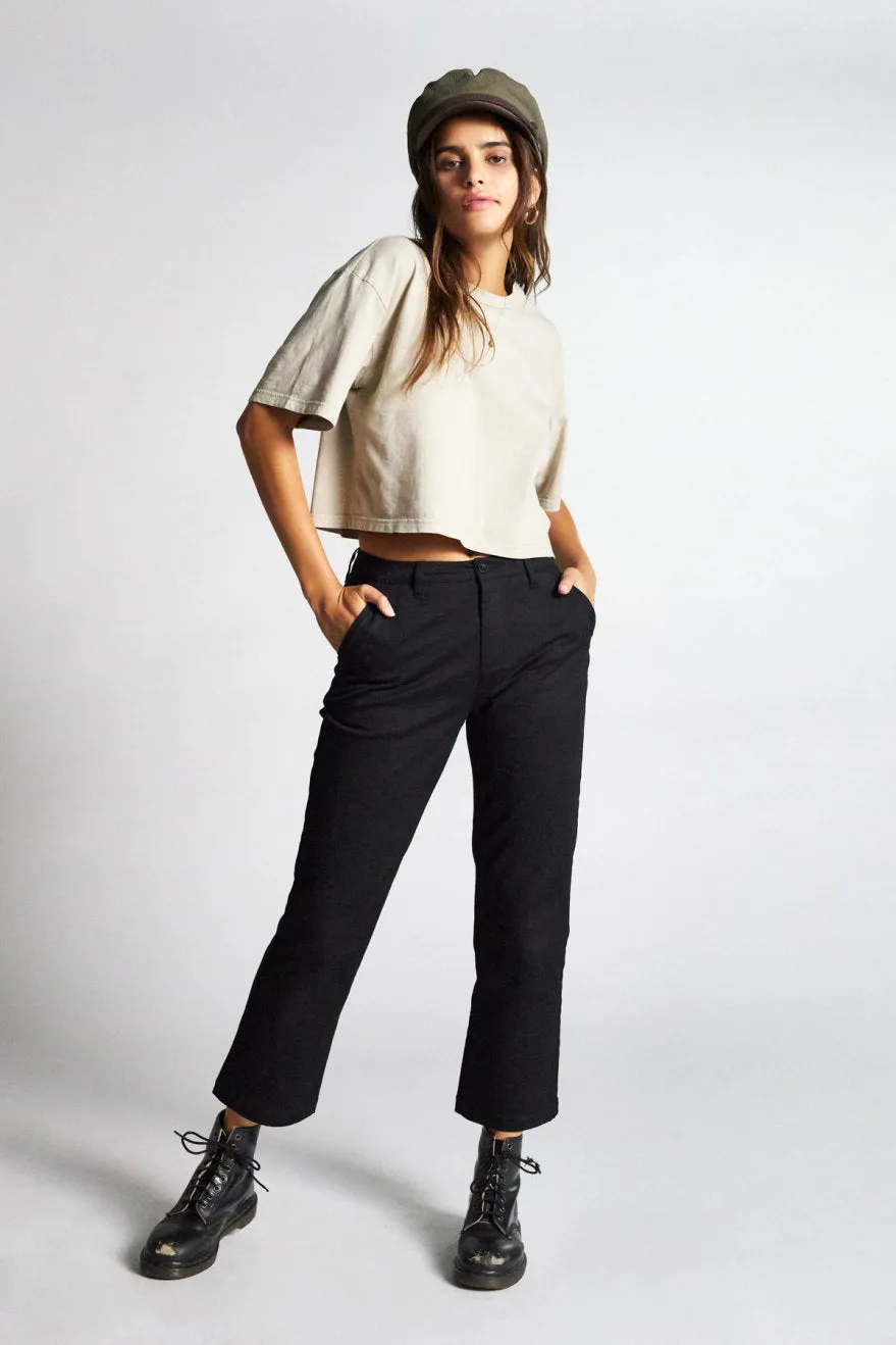 Amanda S/S Crop Tee - Vanilla sold by Brixton