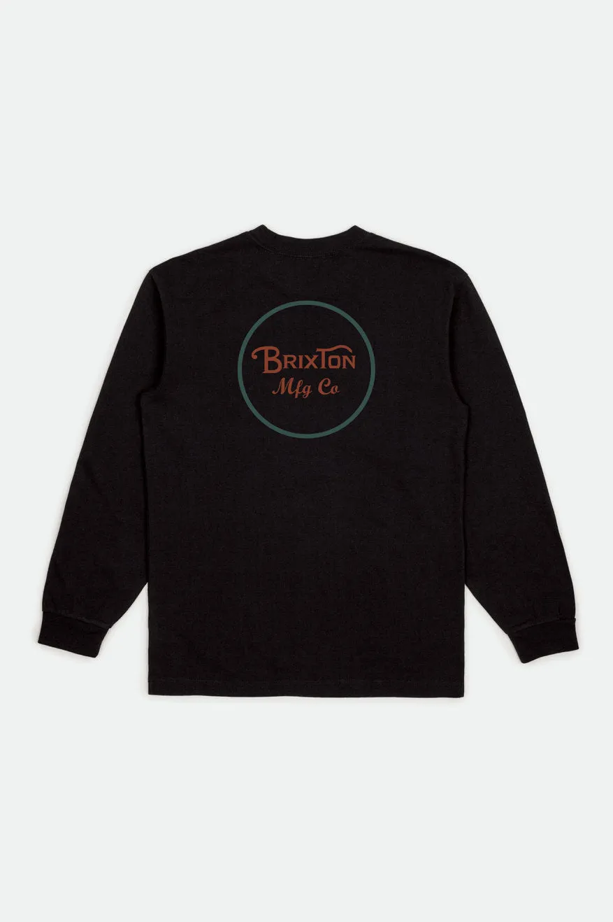 Boys Wheeler L/S Standard Tee - Black sold by Brixton product image thumbnail 2