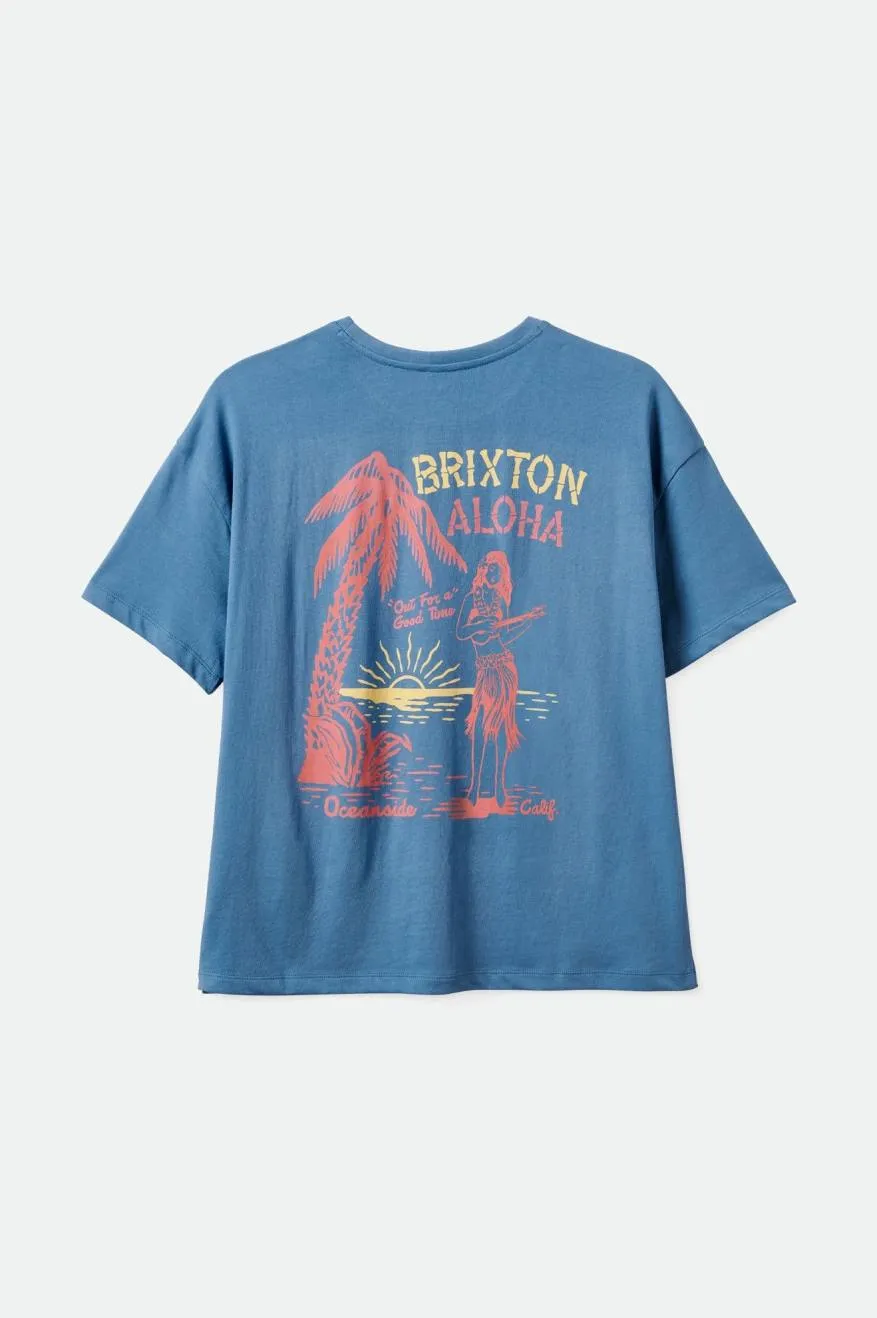 Good Time Oversized Boyfriend Tee - Blue Heaven sold by Brixton product image thumbnail 4