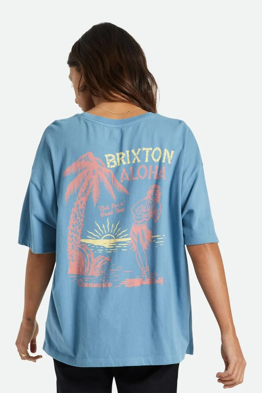 Good Time Oversized Boyfriend Tee - Blue Heaven sold by Brixton
