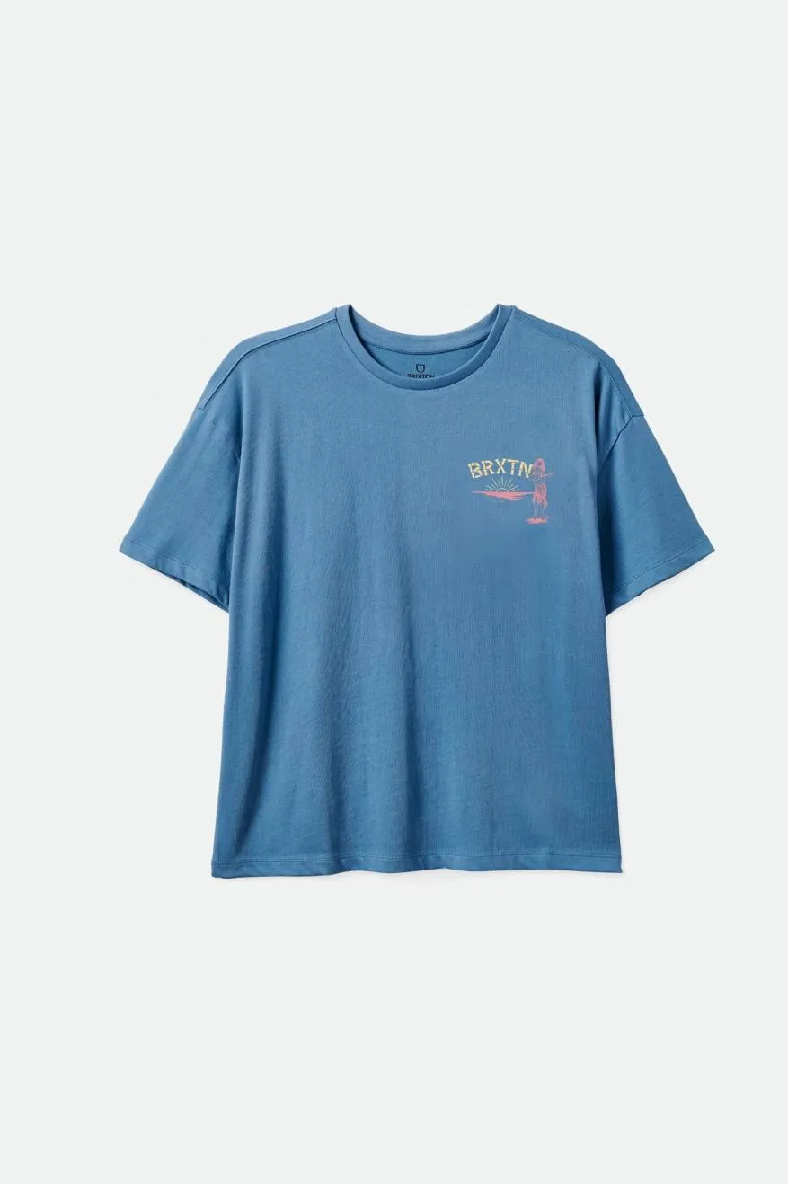 Good Time Oversized Boyfriend Tee - Blue Heaven sold by Brixton product image thumbnail 3