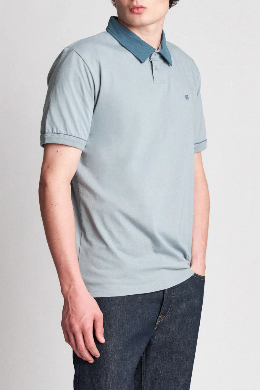 Carlos S/S Polo Knit - Blue Stone sold by Brixton product image thumbnail 2