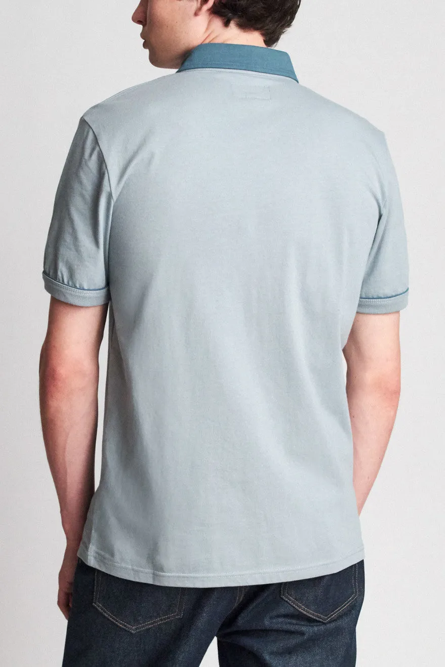 Carlos S/S Polo Knit - Blue Stone sold by Brixton product image thumbnail 3