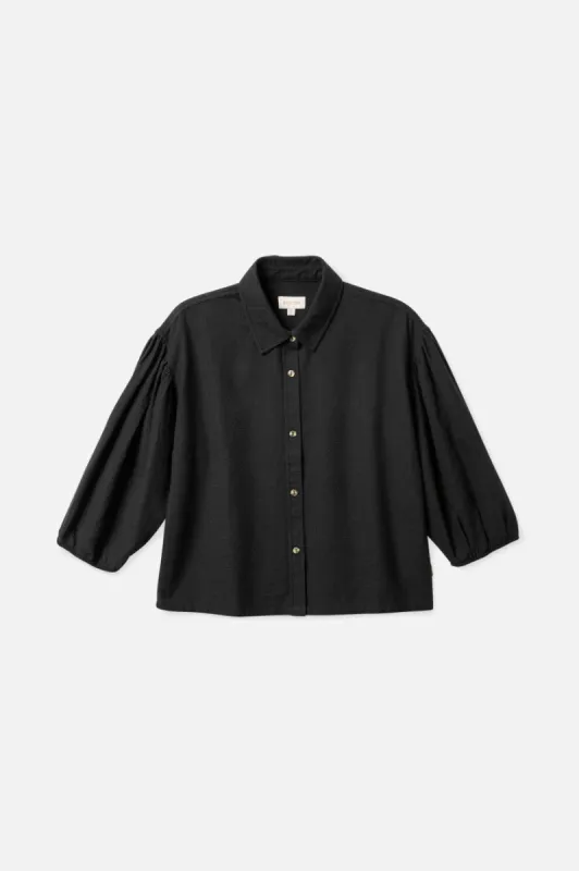 Kane Half Sleeve Woven - Black sold by Brixton