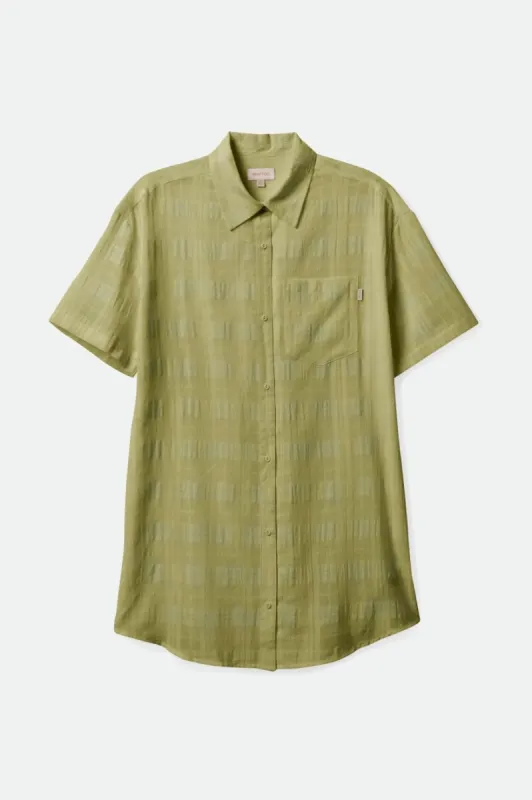 Leon S/S Overshirt Dress - Pear sold by Brixton