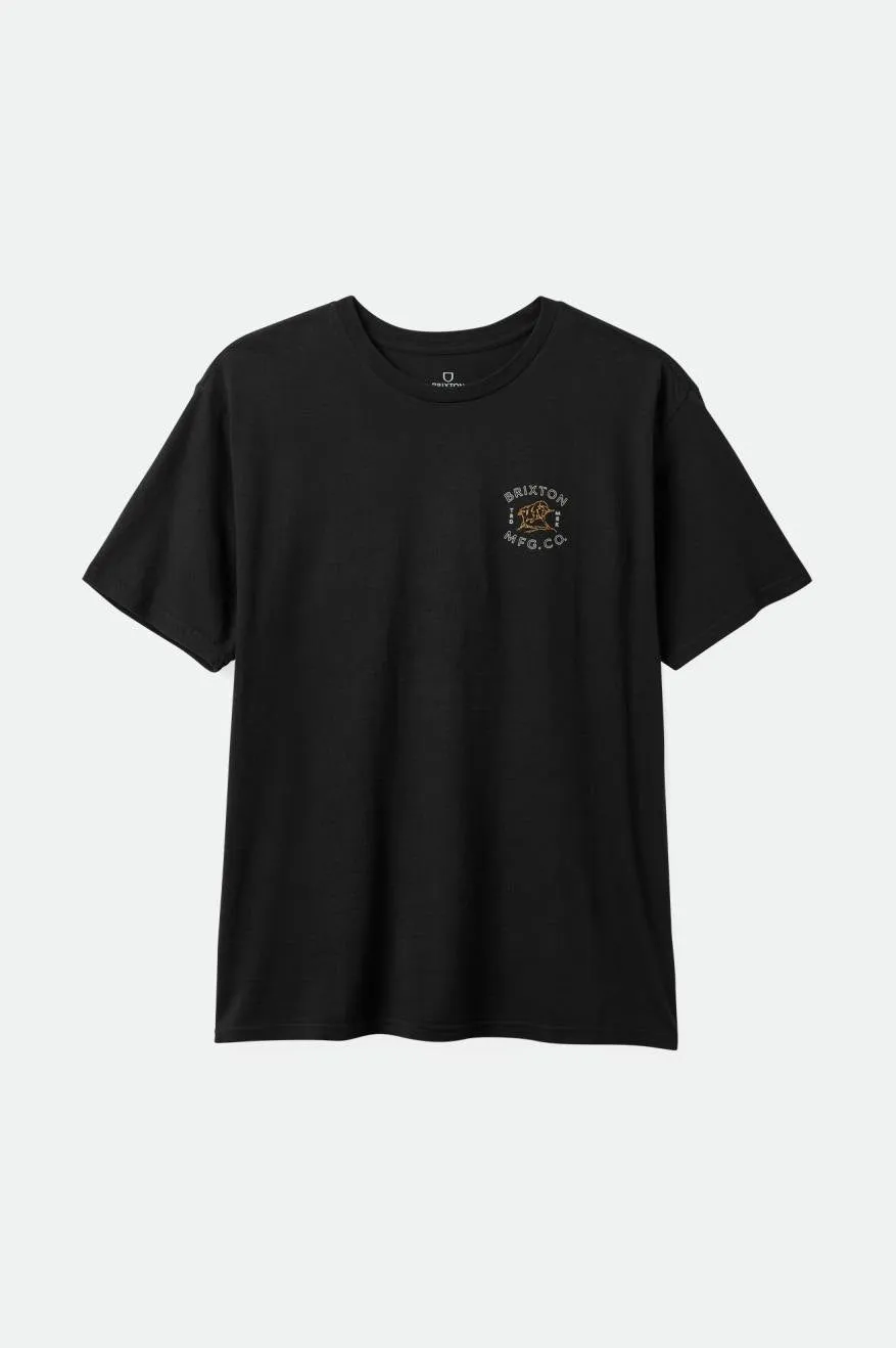 Bryden S/S Relaxed Tee - Black Classic Wash sold by Brixton product image thumbnail 2