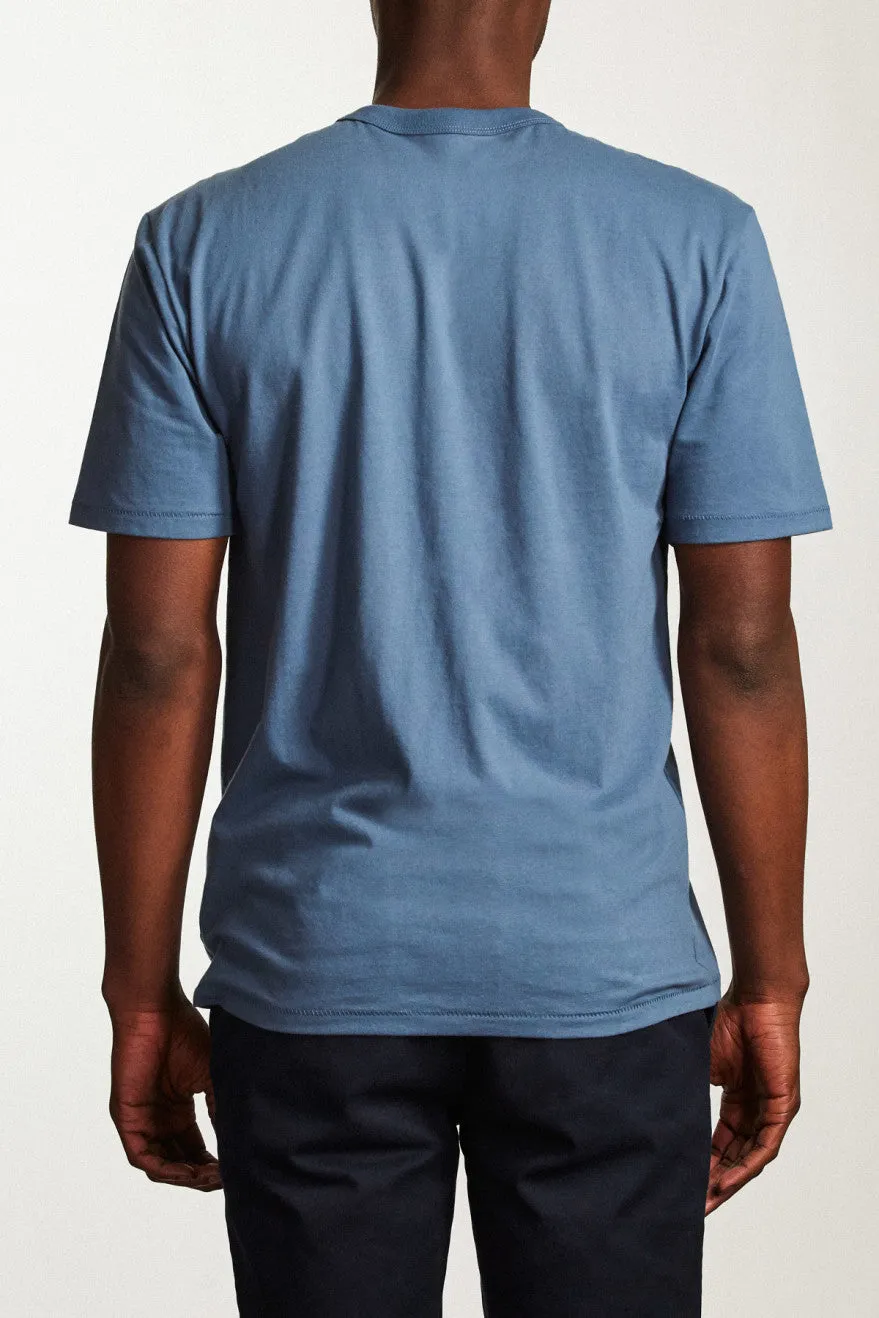 Basic S/S Henley - Dusty Blue sold by Brixton product image thumbnail 3