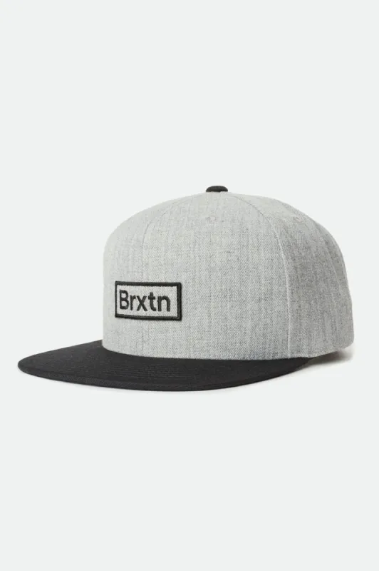 Gate III MP Snapback - Heather Grey/Black/Black sold by Brixton