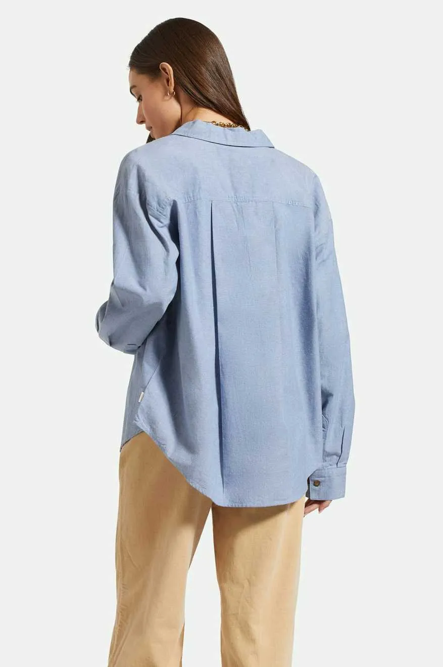East Side L/S Boxy Woven Shirt - Light Chambray Blue sold by Brixton product image thumbnail 2