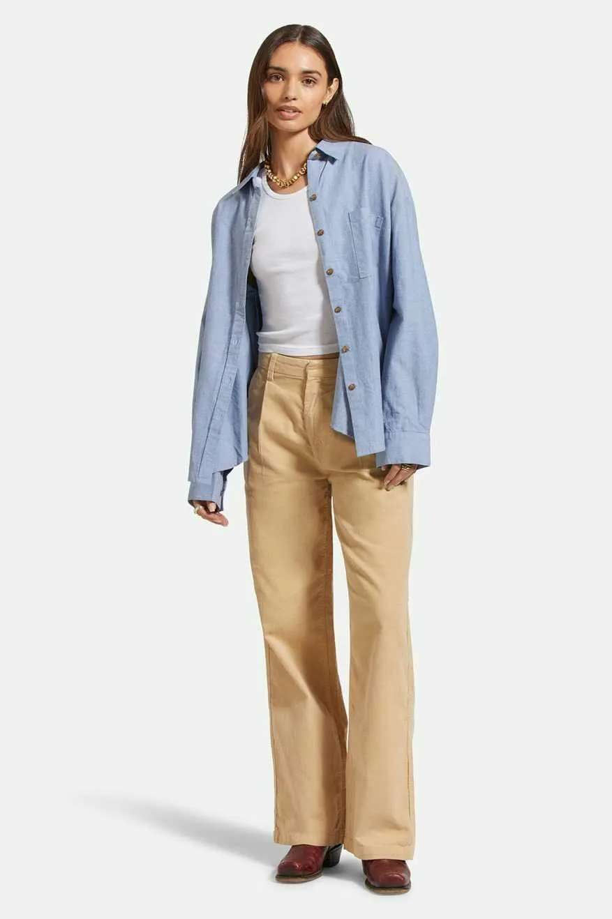 East Side L/S Boxy Woven Shirt - Light Chambray Blue sold by Brixton product image thumbnail 3