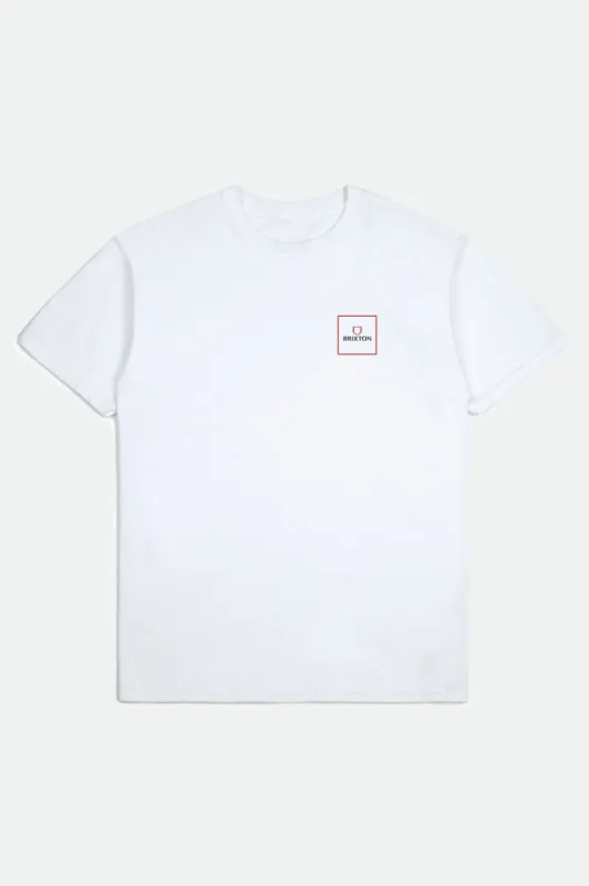 Alpha Block S/S Standard Tee - White sold by Brixton