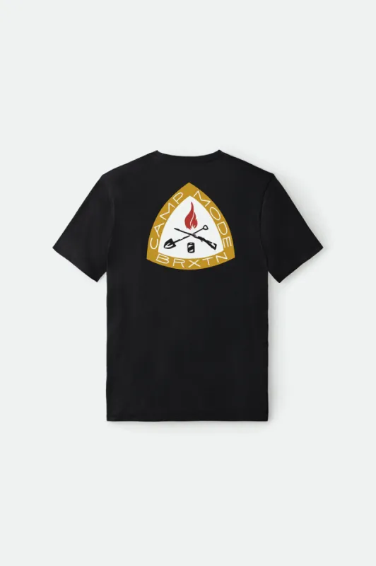 Camp Mode Recycled S/S Standard Tee - Black sold by Brixton