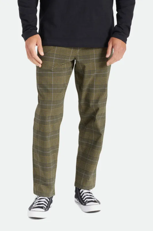 Steady Cinch Taper Utility Pant - Military Olive/Black sold by Brixton