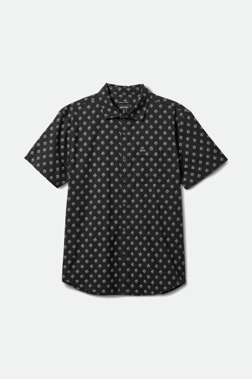 Charter Print S/S Woven - Black/Off White Geo sold by Brixton product image thumbnail 2