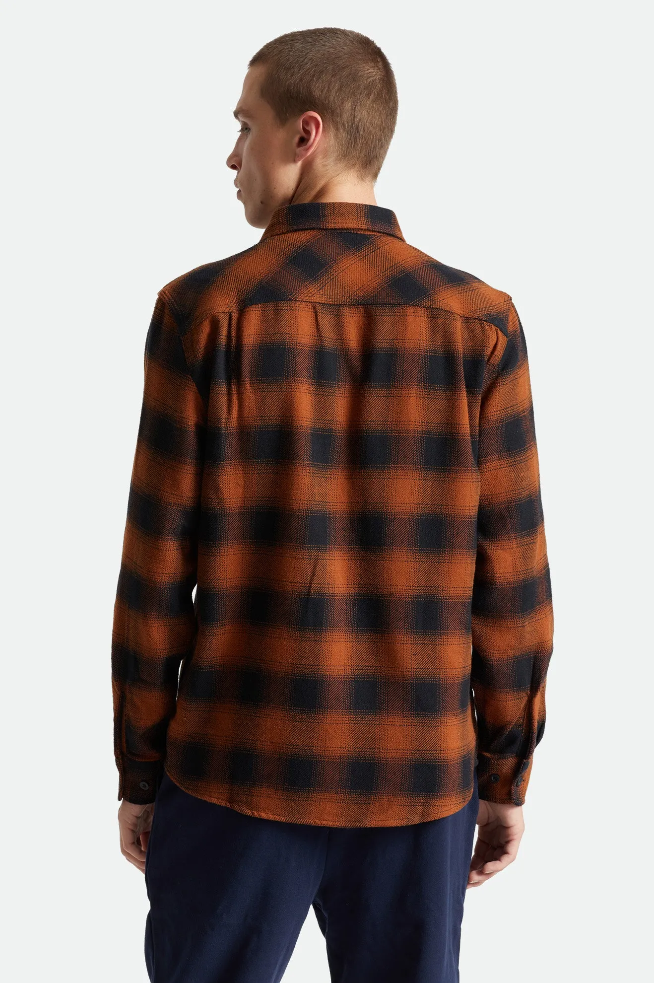 Bowery L/S Flannel - Burnt Orange sold by Brixton product image thumbnail 5