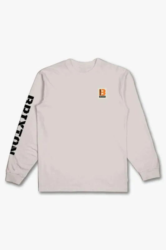 Builders L/S Tee  - Cream sold by Brixton