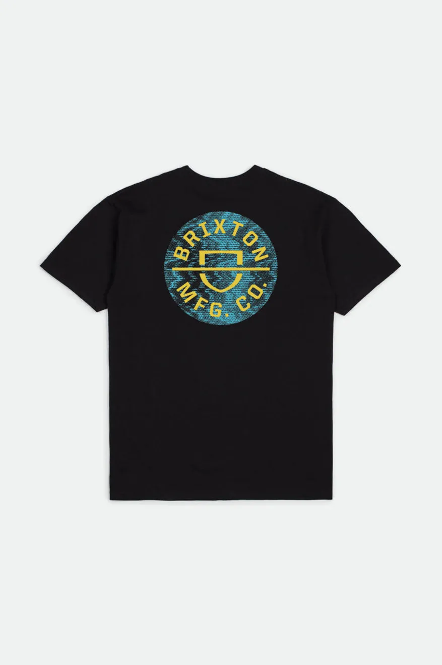 Crest II S/S Standard Tee - Black/Yellow sold by Brixton product image thumbnail 3