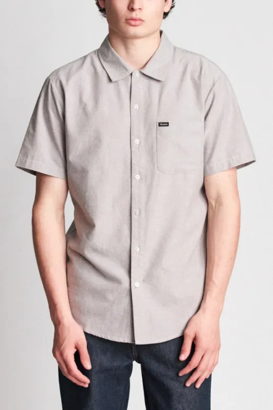 Charter Oxford S/S Woven - Grey sold by Brixton
