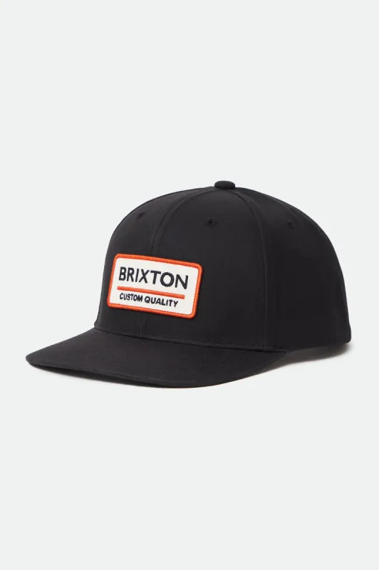 Palmer Proper NetPlus MP Snapback - Black sold by Brixton