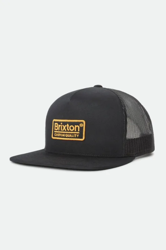 Palmer Mesh Cap - Black/Gold sold by Brixton
