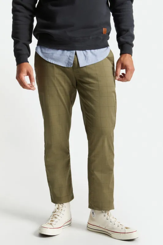 Choice Chino Pant - Olive Plaid sold by Brixton