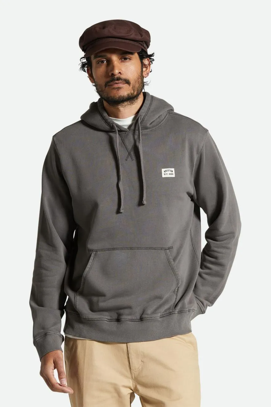 Vintage Reserve Cross Loop French Terry Hood - Charcoal Sol Wash sold by Brixton product image thumbnail 2