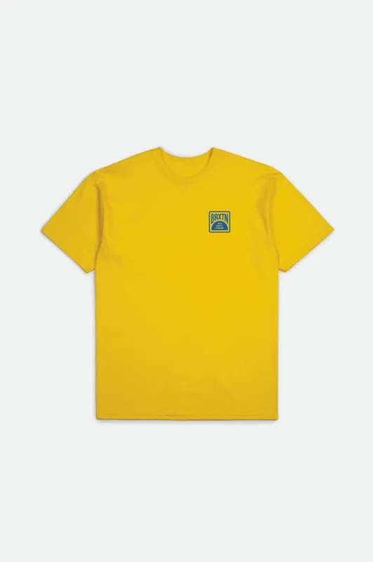 Pivot S/S Standard Tee - Yellow sold by Brixton
