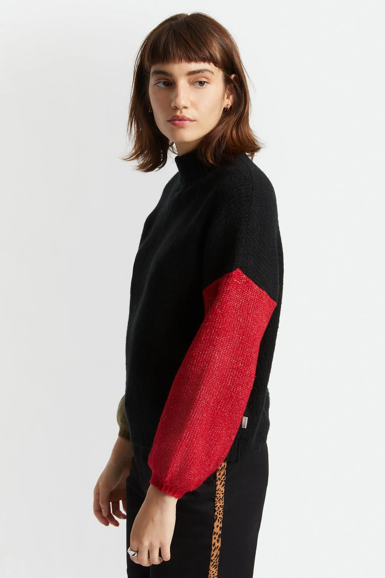 Burning Up Sweater - Military Olive/Chili Pepper sold by Brixton product image thumbnail 3