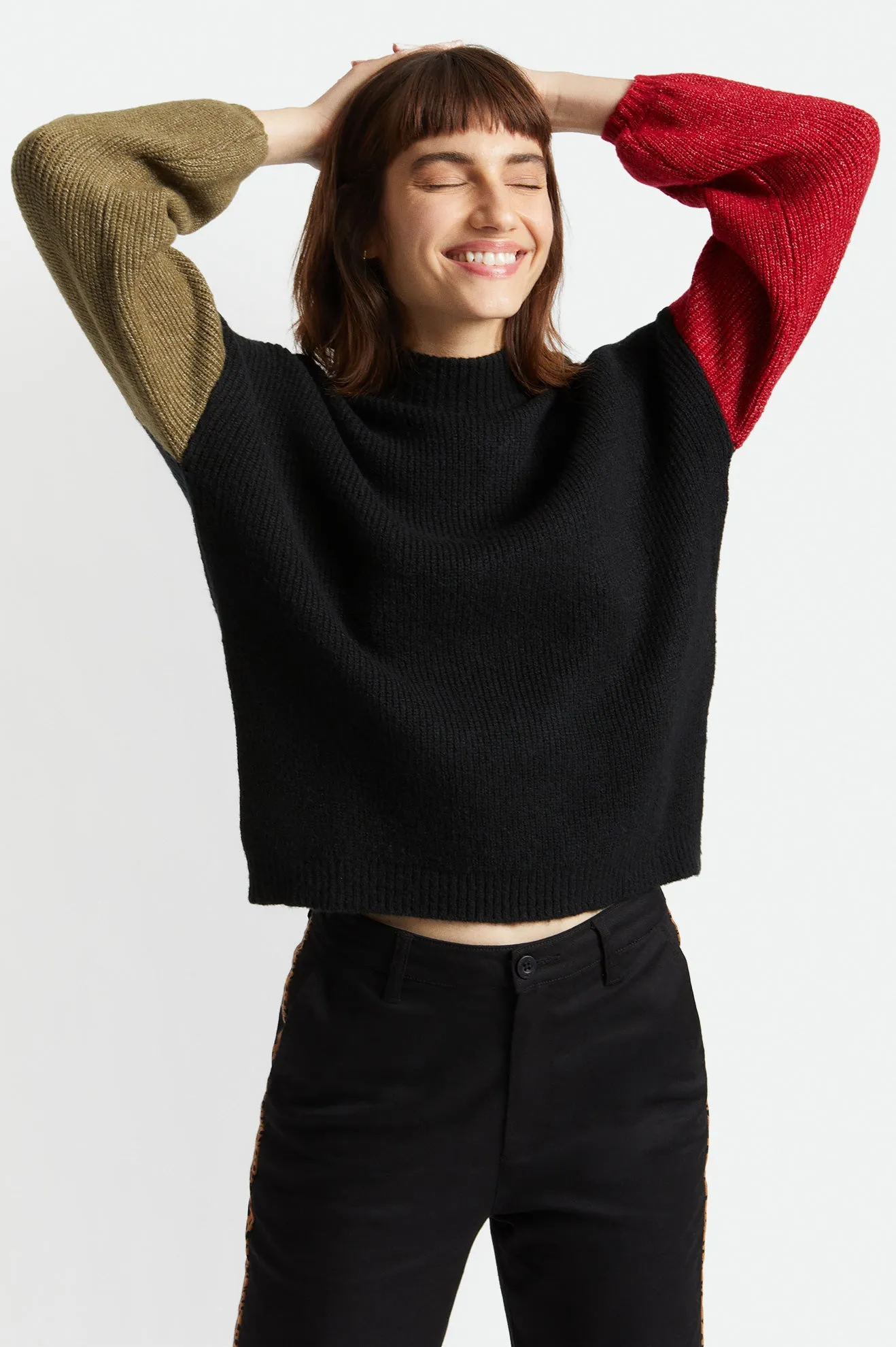 Burning Up Sweater - Military Olive/Chili Pepper sold by Brixton product image thumbnail 5