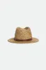 Messer Resort Straw Fedora - Tan sold by Brixton