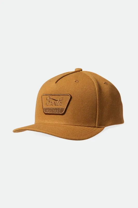 Linwood C Netplus MP Snapback - Golden Brown sold by Brixton