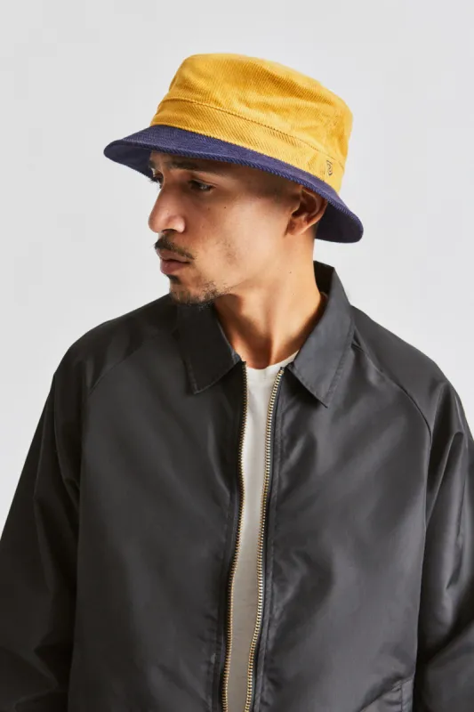 B-Shield Bucket Hat - Sunset Yellow/Washed Navy sold by Brixton