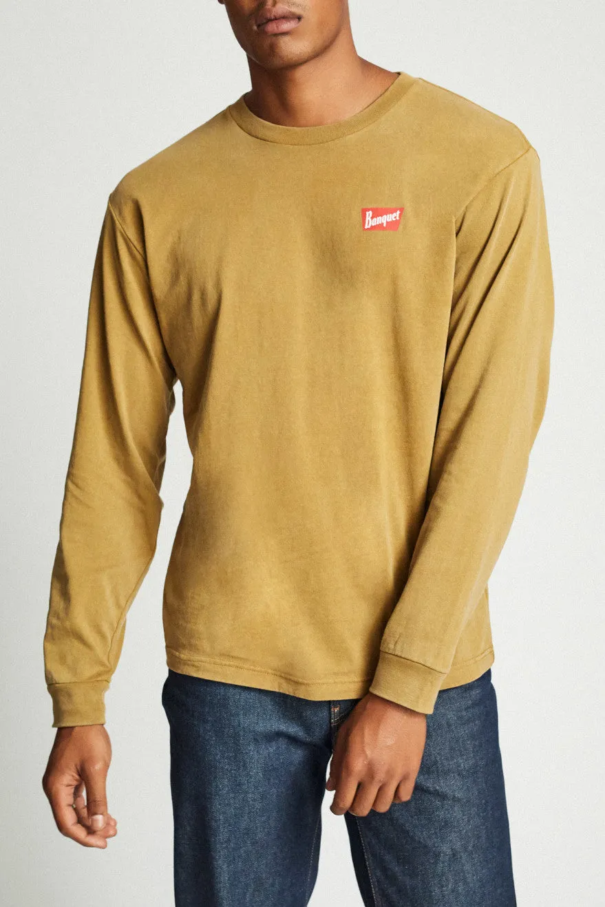 Banquet L/S Standard Tee - Washed Copper sold by Brixton