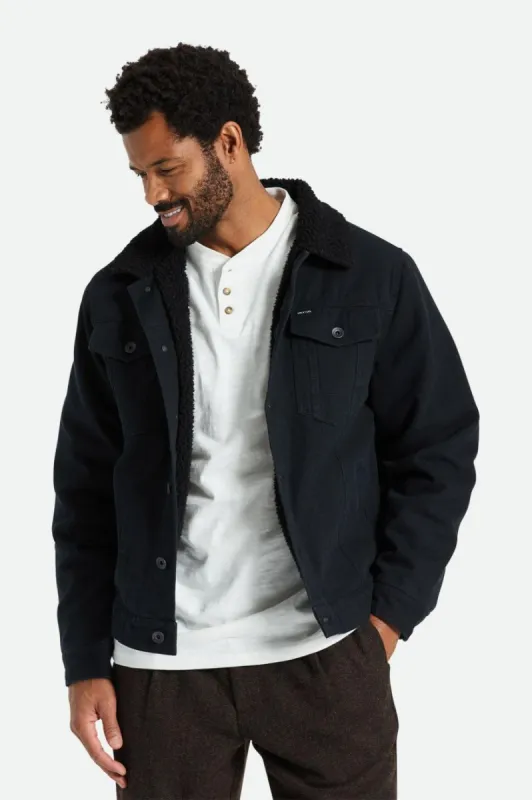 Cable Sherpa Lined Trucker Jacket - Black sold by Brixton