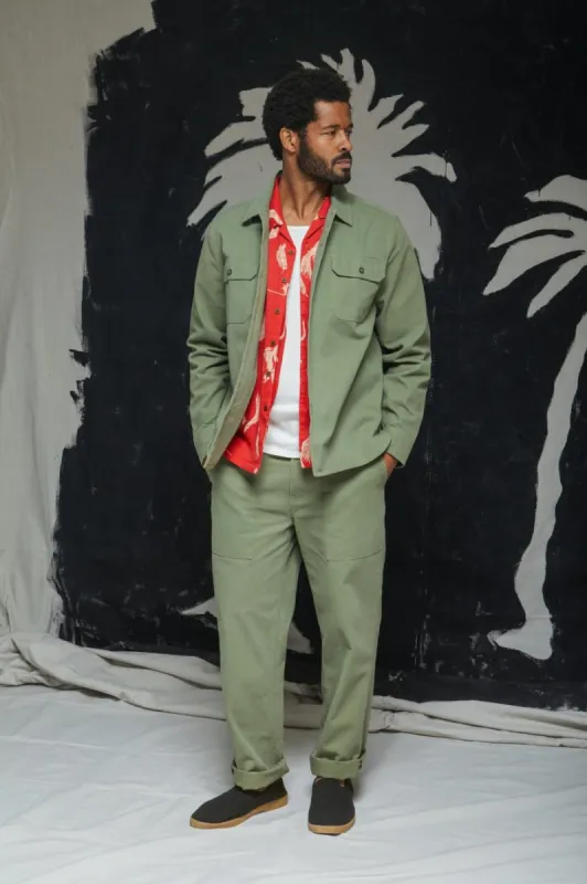 Bowery Surplus Overshirt - Olive Surplus sold by Brixton