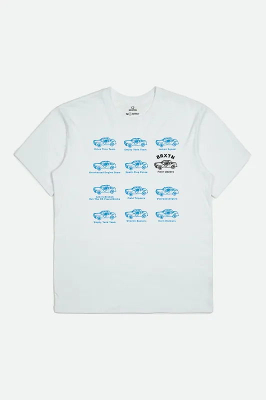 Fixer S/S Tailored Tee - White sold by Brixton