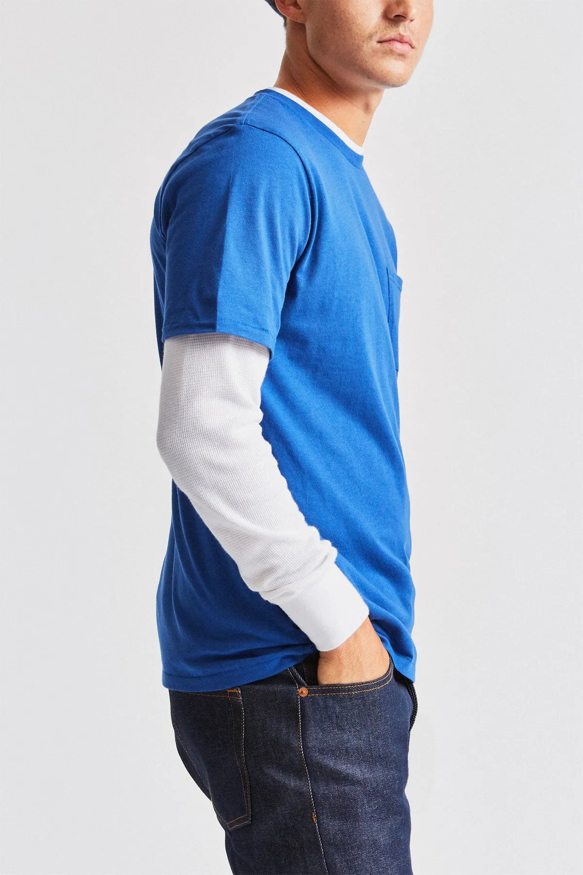 Basic S/S Pocket Tee - Monaco Blue sold by Brixton product image thumbnail 4