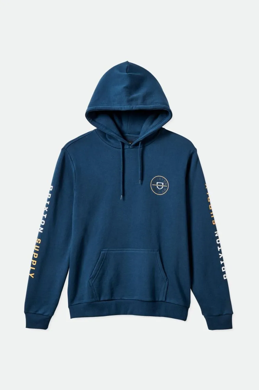 Crest Hood - Moonlit Ocean/Bright Gold/Black sold by Brixton