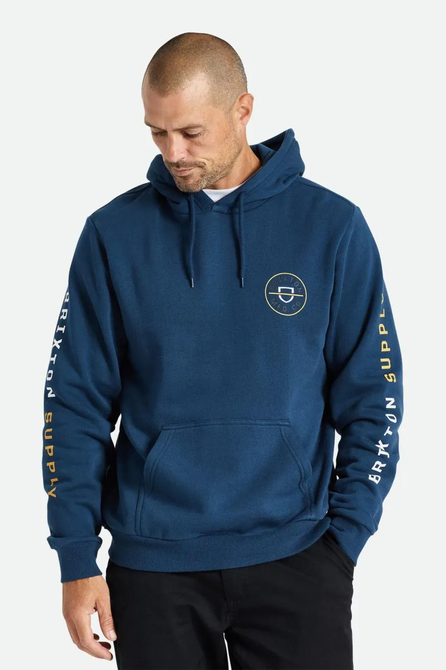 Crest Hood - Moonlit Ocean/Bright Gold/Black sold by Brixton product image thumbnail 2