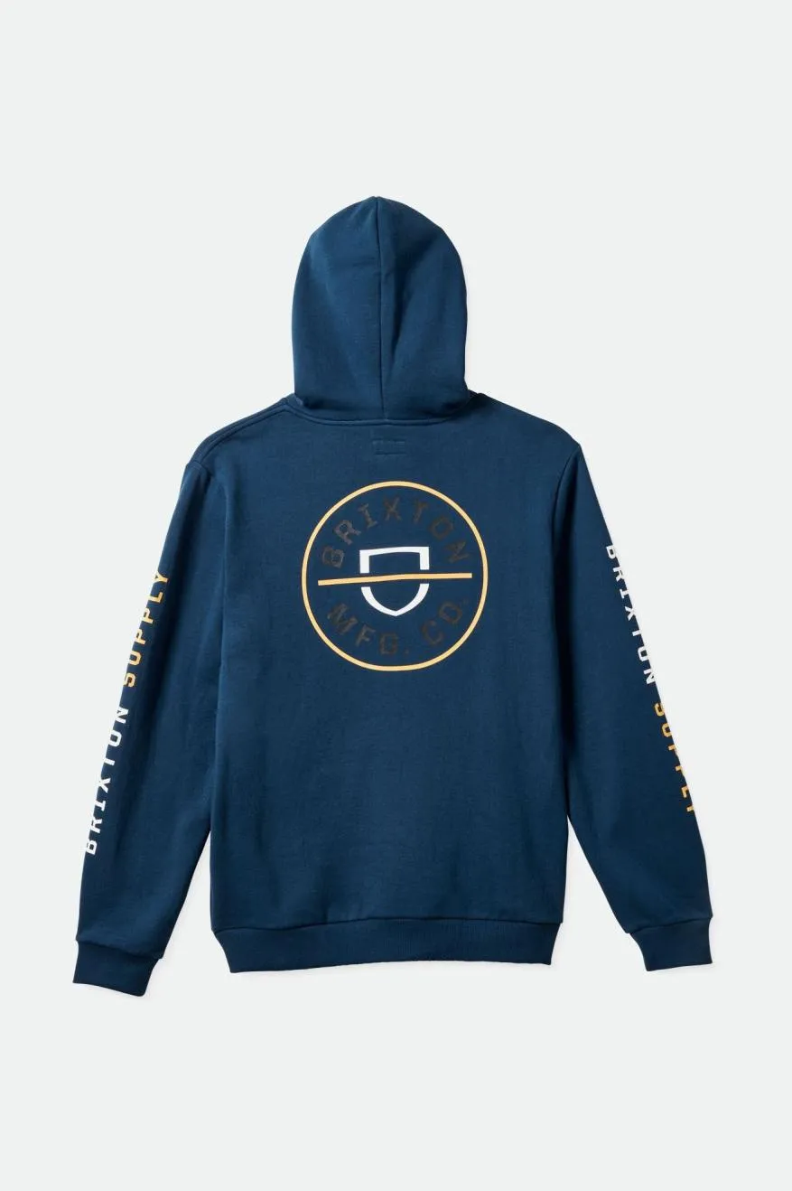 Crest Hood - Moonlit Ocean/Bright Gold/Black sold by Brixton product image thumbnail 3
