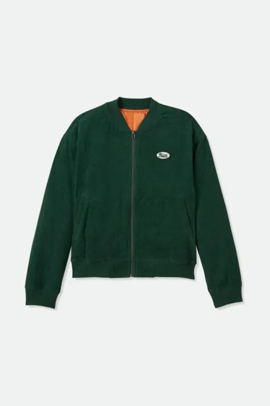 Utopia Reversible Bomber Jacket - Pine Needle sold by Brixton