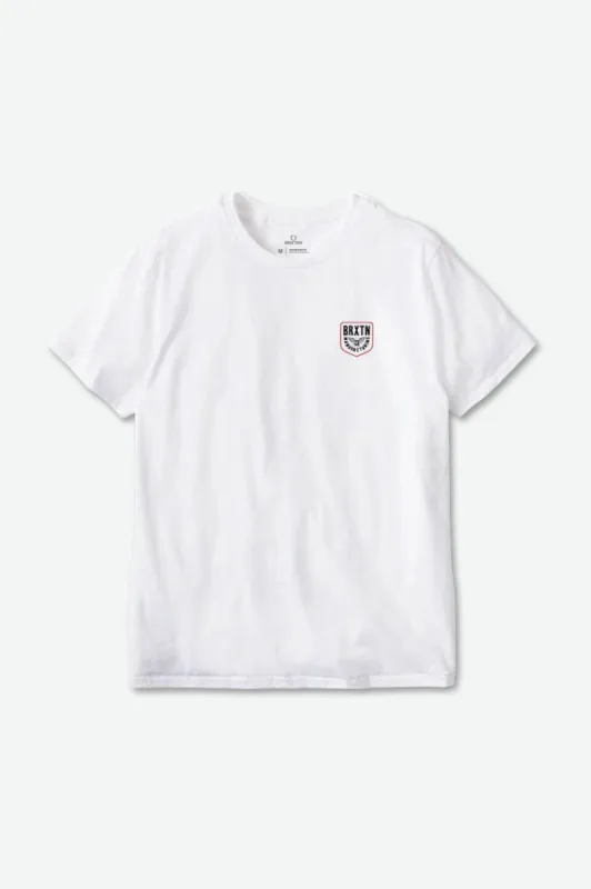 Grantly S/S Tailored Tee - White sold by Brixton