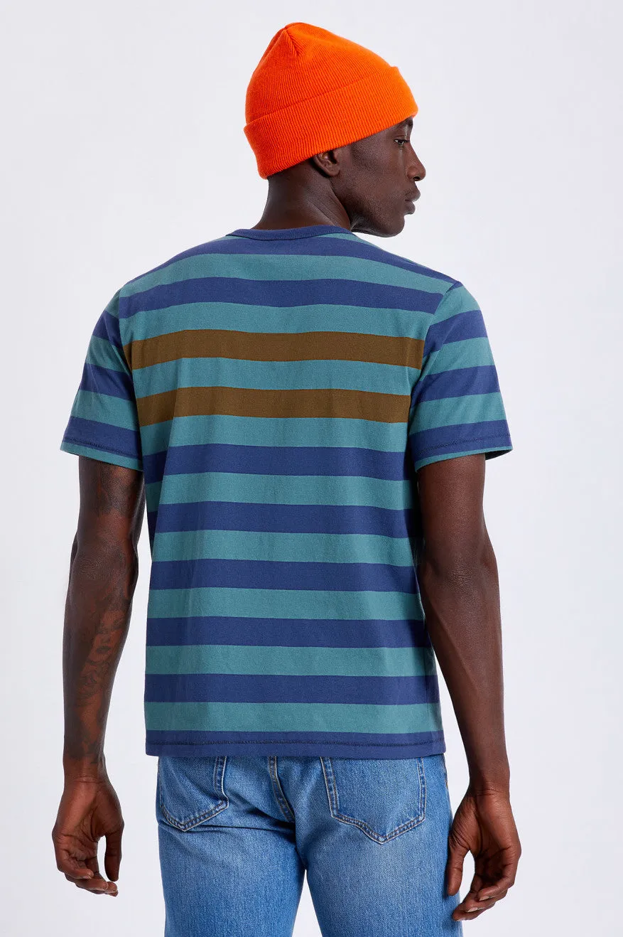 Hilt S/S Henley Knit - Silver Pine/Washed Navy/Olive sold by Brixton product image thumbnail 4