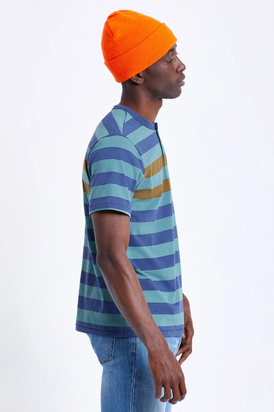 Hilt S/S Henley Knit - Silver Pine/Washed Navy/Olive sold by Brixton product image thumbnail 3