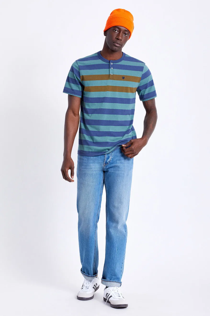 Hilt S/S Henley Knit - Silver Pine/Washed Navy/Olive sold by Brixton product image thumbnail 2