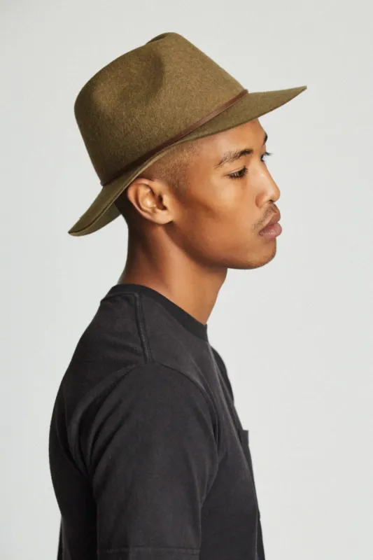 Wesley Fedora - Olive Heather sold by Brixton